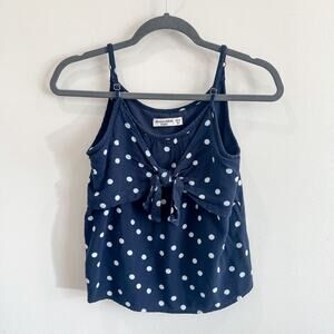 ABERCROMBIE Girls 13/14 Polka Dot Bow Tank
